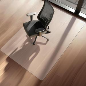 Clear PVC Chair Mat for Hardwood Floor - Anti-Slip Desk Chair Mat to Protect Floor Wood/Tile Protection Mat for Office & Home (48"x30" Rectangle)