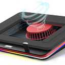 GT500 Powerful Turbo-Fan (5000 RPM) RGB Laptop Cooling Pad with Infinitely Variable Speed,Seal Foam for Rapid Cooling Gaming Laptop,Dust Filter for Protect Laptop,13-17.3inch Laptop Cooler