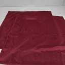 DEZENE 26x26 Euro Pillow Covers : 2 Pack Cozy Soft Velvet Oversized Couch Pillow Shams, Square Throw Pillow Cases for Living Room Sofa, Burgundy