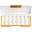 Zoksi Am Pm Pill Organizer 7 Day, Weekly Pill Box 2 Times a Day, Medicine Pill Organizer with Separate Compartment, Travel Pill Case Dispenser Portable for Vitamins, Fish Oils, Medicines(White)