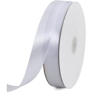TONIFUL 1 Inch x 100yds White Satin Ribbon, Thin Solid Color Satin Ribbon for Gift Wrapping,Halloween, Hair Bows Making, Wedding Party Decoration, Sewing, Invitation Cards, Floral Bouquets, Christmas