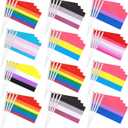 Kinlop 200 Pcs Rainbow Pride Flag Set Small Mini Gay Hand Held Pansexual Bisexual Trans Lesbian Flag Fade Resistant and Vivid Colors for Nonbinary Asexual LGBT Party Decorations, 5.5 x 8.3 Inch