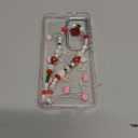 Toycamp for Samsung Galaxy S25 Case, for Samsung Galaxy S24 Cases - for Women Girls Cute Clear Sparkly Girly Kawaii 3D Strawberry Design with Charm Strawberries Wrist Chain Aesthetic Teens Phone Cover