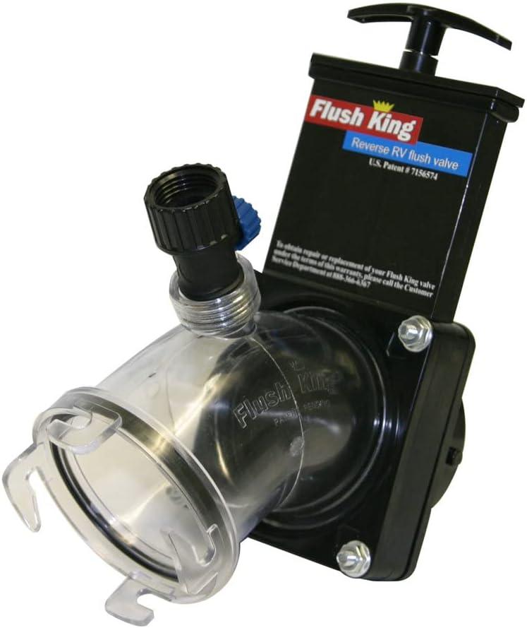 Valterra Flush King 45 Degree Reverse Flush Valve Attachment for RV, Camper, Trailer