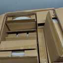 LIANYU 24 Piece Stoneware Plates and Bowls Dishes Set for 6, Dinnerware Sets with Pasta Bowls, Ribbed Dining Ware Dishware for Home Wedding, Microwave and Dishwasher Safe, Dawn Beige