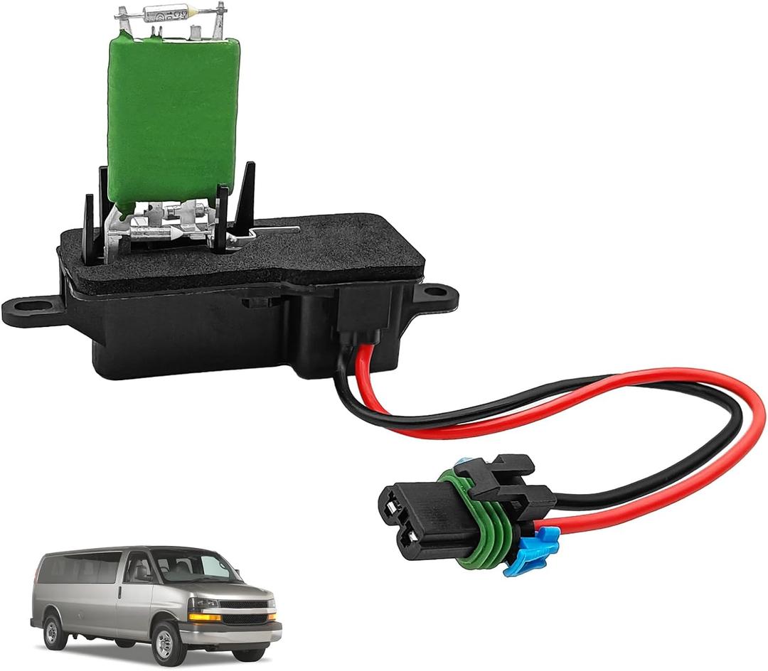 HVAC Blower Motor Resistor, Compatible with Chevy Express 2500/3500 1996-2019, Express 4500 2009-2016, Compatible with Savana 2500/3500 1996-2019 etc, Replace OE #12135104