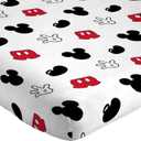 Jay Franco Kids Sheet Set with Fitted, Flat Sheets & Pillow Cover - Ultra-Soft Bedding with Pillowcase for Room Decor, White - Mickey Mouse, 3 Piece Twin