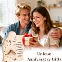 Anniversary Wedding Gifts for Men Women Couple - Wedding Gifts for Him Her - Boyfriend Girlfriend Gift - Penguin Gift for Husband Wife - Penguin Clock for Valentine's Day Christmas Birthday