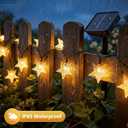 Twinkle Solar Star String Lights Outdoor Waterproof Fairy Lights 39FT 100 LED with 8 Lighting Modes for Camping Garden Wedding Party Tree Holidays Backyard Patio(Warm White)