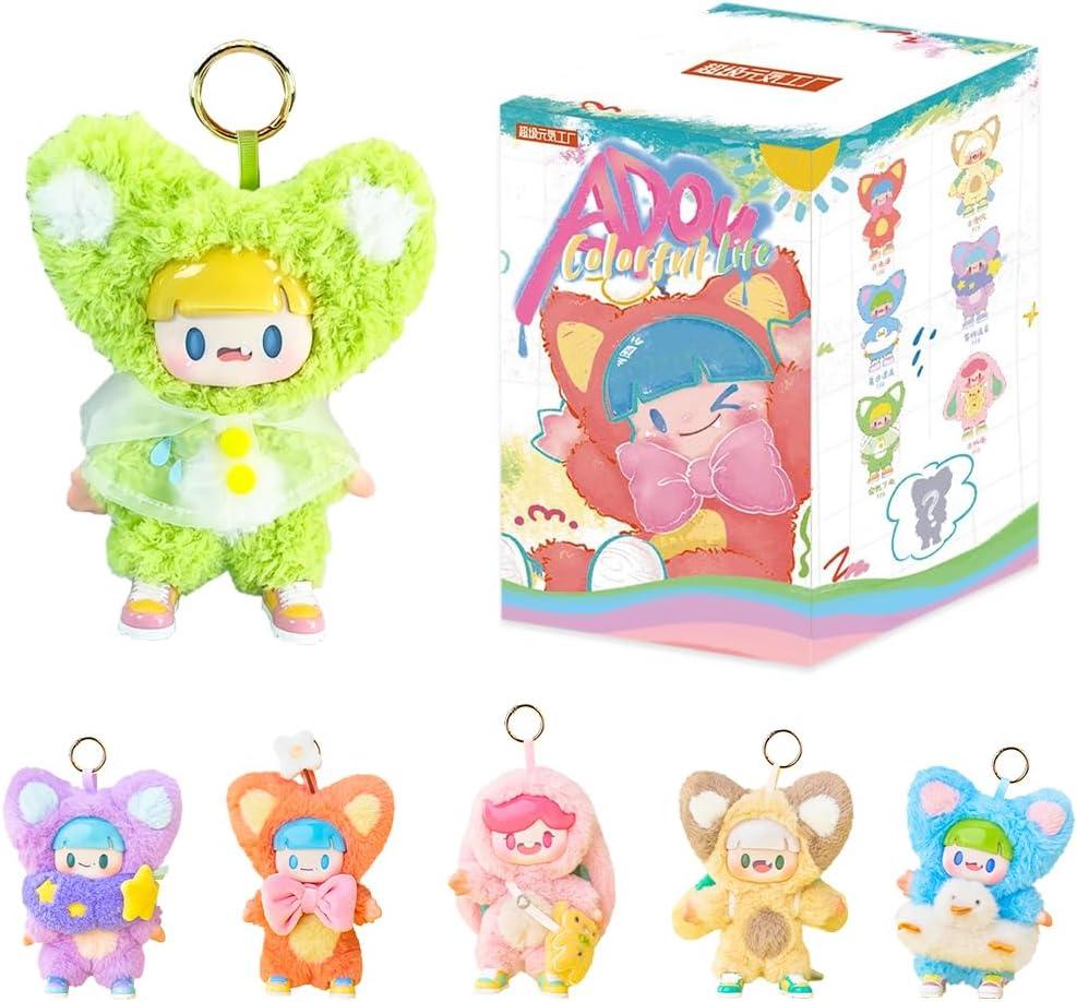 niannyyhouse Plush Blind Box Doll, 5.9inch Collectible Toys Pendant, Mystery Doll Blind Box (Single Box)