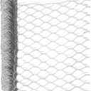 HOSTIC 4FTx150FT Chicken Wire Netting 2IN Mesh Galvanized Wire Hexagonal Fencing for Poultry Garden Fence Barrier