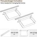 SUNEE Hanging File Folder Frame, Letter Size Files Holder Bars,17.5 Inches, Set of 2