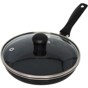 Ceramic Nonstick Frying Pan with lid, Egg Pan, Omelet Pans, 6.3 Inch, Aluminium, Black