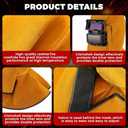 Kingdder Welding Helmet Mask with Auto Darkening Filter Lens Leather Welding Hood Grinding Protective Gear Work Cap Head Face Neck Shield, Flame & Heat Resistant, Dust Resistant, Breathable(Yellow)
