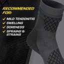 FUTURO Premium Compression Ankle Sleeve, Advanced Compression Sleeve with Low-Profile Construction, Moisture Wicking Knit Ankle Sleeve for Mild Tendonitis, Swelling, Soreness, Sprains, and Strains S/M