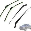 1 Pair Front Windshield Wiper Arm & Blade Kit 55077133AB Compatible With Dodge Ram 1500 2500 3500 2002 2003 2004,Replaces 55077133AA,55077132AA, 55077132AB