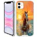 ZHONGWEI Clear Phone Case Compatible with iPhone 11 with Horse-aa34 - Sleek Protection with Style and Durability for Any Smartphone Model.