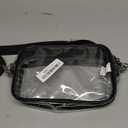 PACKISM Clear Bag for Stadium Events - Clear Purses for Women Stadium Crossbody Concert Bag for Game Day, Sports, Festival (Black)