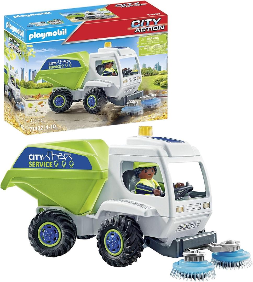 PLAYMOBIL City Action 71432 Sweeper, City Cleaning, Rotating Sweeping Brushes, Toy for Children from 4 Years PLAYMOBIL City Action 71432 Sweeper, City Cleaning, Rotating Sweeping Brushes, Toy for Children from 4 Years