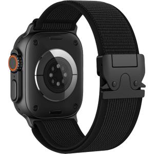 4 x Elastic Sport Band for Apple Watch Ultra 3/2/1 Bands 49mm 46mm 45mm 44mm 42mm 41mm 40mm 38mm Men Women, Adjustable Parachute Buckle Nylon Fabric Wristband for iWatch Series 11 10 SE 9 8 7 6 5 4 3