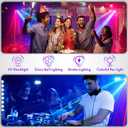 DJ Light with Stand,7IN1 DJ Disco Party Light with Stand&Carry Bag RGB Par Lights,Rotating Ball,Strobe,UV Lighting by DMX Sound Activated Remote Control for Parties Gig Bar Stage