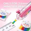 2 Pack Fuse Beads Pen for 2.6mm Beads – Tweezers Included, Transparent Dispenser, High Capacity Chamber, Time-Saving & Precise DIY Crafting for Holiday & Family Fun