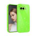 NECTNALLO Case for Google Pixel 9a Glitter Bling Sparkly Sparkle Shiny Phone Case for Girls Girly Women, Cute Neon Bright Color Soft Slim Protective Phone Cover for Google Pixel 9a, Green