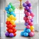 Balloon Column Stand Set of 2, 6.6ft Balloon Arch Stand Adjustable Balloon Column kit with Base Telescopic for Baby Shower Wedding Birthday Graduation Party Decorations (2)