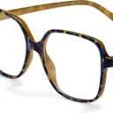 miyya Blue Light Blocking Glasses for Women, Blue Light Glasses for Women Oversized Fashion Glasses (*Blue Diluted Leopard)