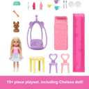 Barbie Chelsea Toy Dollhouse with 15+ Accessories, Pop-Up House Expands to 17+ x 13+ inches with 5 Play Areas & Slide, Includes Small Doll & Pet Dog, 8.5 X 9.3 Inches to 17 X 13 Inches