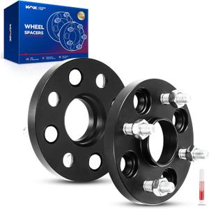 KAX 4x100 Wheel Spacers,15mm 4 Lug Hub Centric Wheel Spacers fit for Yaris, Corolla, Accent, xB, Rio, Prius C, Yaris iA, xA, iA, MX-5 Miata, Echo with M12x1.5 Studs 54.1mm Hub Bore,2Pcs