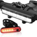 Bright Bike Light Set for Night Riding, LED Bicycle Light High Beam Low Beam, USB-C Rechargeable Bicycle Headlight Set, Waterproof Bike Headlight and Taillight for Adult Kid Mountain