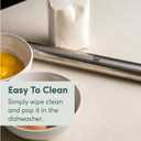 Ultra Cuisine French Rolling Pin for Baking  Tapered Stainless Steel Design with Measurements, Professional or Home Use with Pizza, Cookie, & Pastry Dough, or Fondant and Pie Crust  Dishwasher-Safe