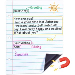 JoyCat Giant Magnetic Dry Erase Notebook Paper, 22" L x 28" H Handwriting Lined White Board for Classroom Must Haves,Whiteboard Accessories for Homeschool Teaching Supplies