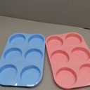 2 PCS Round Silicone Soap Mold 4oz, 3" Big Size 6 Cylinder Silicone Molds for Loofah Soap, Homemade Bath Bombs, Lotion Bars