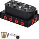 PTNHZ Universal 1/4 NPT 0-300Psi 12V Control Air Bag Suspension 4Corner Block Manifold Solenoid Valve For Auto Motorcycle