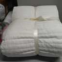 XL King Quilt Set  108"x98" Soft Washed 3-Layer Lightweight Bedspread with Multi-Lock Quilting, Minimalist Nordic Bedding, All-Season Quilt for Spring & Summer (1 Quilt + 2 Pillow Shams),Cream White