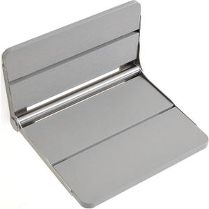 17.5'' Folding Shower Seat Wall Mounted, Foldable Waterproof Shower Bench for Inside Shower, HDPS Poly Lumber Shower Stool/Chair Seat to Sit On for Elderly, Weight Capacity 400LBS, Gray