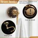 4 Pcs Antique Brass Bathroom Hardware Set, Bathroom Accessories Set, 24 Inch Wall Mounted Bath Towel Bar Toilet Paper Holder Hand Towel Holder Robe Hook for Shower Room Toilet(Single Layer)