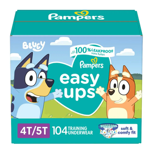 Pampers Training Pants - Easy Ups Boys & Girls Bluey - Size 4T-5T, 104 Count, Children's Potty Underwear