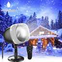 Christmas Snowfall Lights Projector Outdoor,Indoor Holiday Projector Lights with Remote Control, Rotating Snow Falling Projector Lamp for Halloween Xmas Wedding Garden Landscape Decorative(Snow Spots)