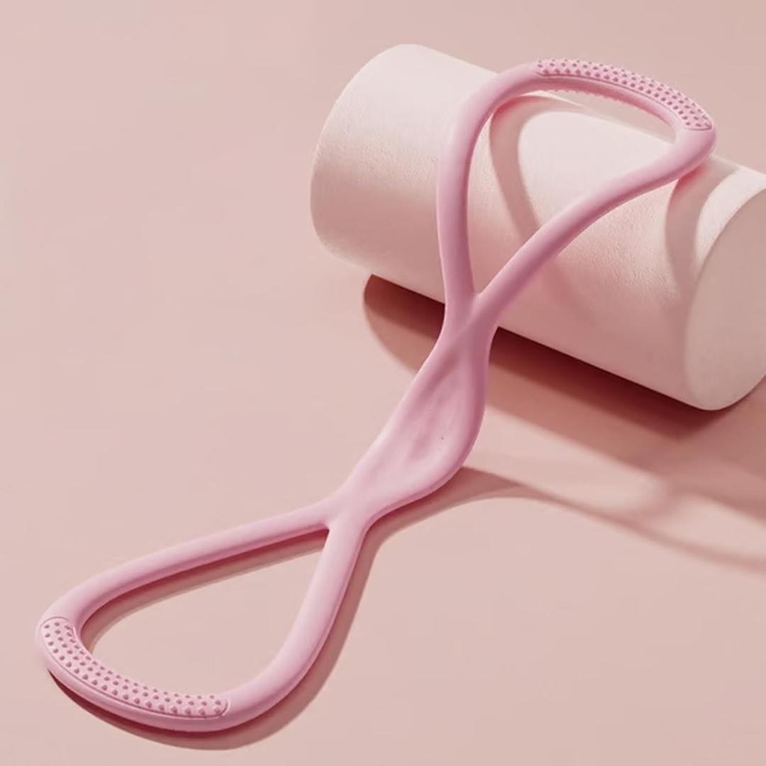 Figure 8 Resistance Band for Women & Men  15LB/25LB Silicone Pull Rope for Shoulder, Back & Arm Workout  Non-Slip Handles, Home Gym & Yoga