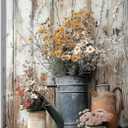 Rustic Farmhouse Daisy Floral Canvas Wall art Vintage Neutral Country Painting Picture Wall Decor Flower Still Life BotanicalPoster Print Artwork for Bathroom Living Room Bedroom Home Decoration (16Lx12W)