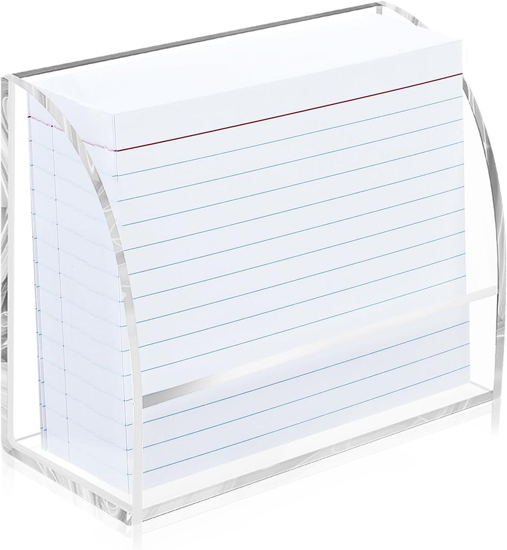 1 Pack 4 X 6 Index Card Holder Clear Acrylic Card Holder for Desk File Note Postcard Stand Index Cards Rack Acrylic Business Stand Postcard Display for Office Business Classroom(No Card)