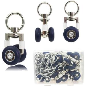 TSBS 15 Pack Ceiling Curtain Rollers, Sliding Track Gliders with Mute Wheel, Ideal for Ceiling, Wall, Room Divider, RV