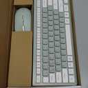 Wireless Keyboard and Mouse Combo, Full-Sized Wireless Keyboard and Adjustable DPI Mouse, 2.4GHz USB Receiver, Silent Keyboard and Mouse for PC, Windows, MAC, Desktop, Laptop (Avocado Green)