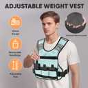 APEXUP Adjustable Weighted Vest, 20-32lb Vest with 6 Ironsand Weights and Large Pocket, Weight Vest for Men Women Strength Training, Running, Walking