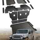 Floor Mats for Jeep Wrangler JL Gas 2018-2026 4-Door
All-Weather Protection,Anti-Slip Durable TPE Cargo Liner and Backrest Mats,Door Sill Guards,Full Coverage Set Accessories