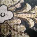 RELEANY Area Rugs 8'x10' Washable Non-Slip, Floral Vintage Distress Print Pattern Medallion Carpet for Living Room Bedroom Dining Room, Black Brown Neutral Dark Tan