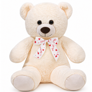 Teddy Bear Stuffed Animal 16'' Small Teddy Bear Plush Toy Gift for Valentine Christmas Birthday White (15.7 inches)